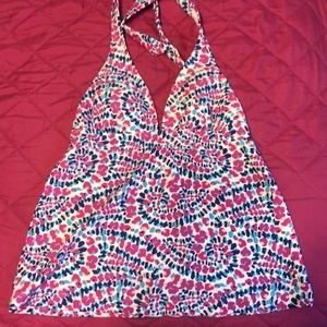 Vineyard Vines Swim Tankini Top Cheetah Paisley
